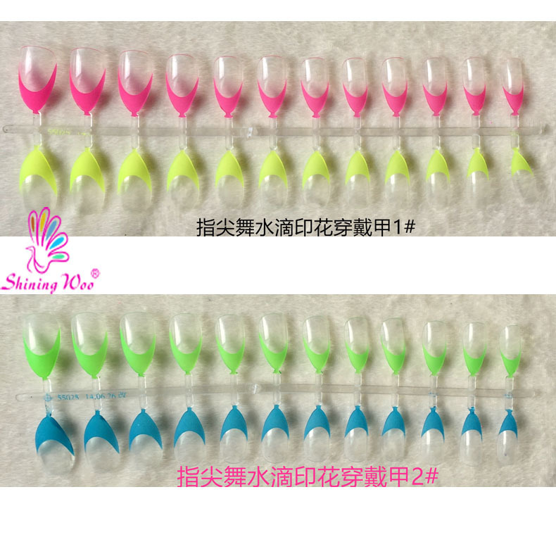 Multicolor spot pointed French printing nail patch wearing nail nail nail set paste factory direct supply
