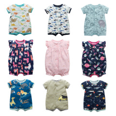 Wholesale baby jumpsuit short-sleeved jumpsuit short-sleeved jumpsuit newborn baby romper summer pajamas