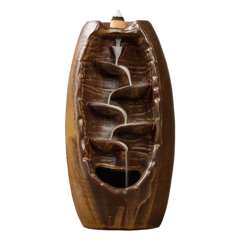 Трансграничная керамическая курильница для благовоний с обратным потоком творческая смена печи синий левый и правый источники курильница для благовоний аксессуары для дома украшения