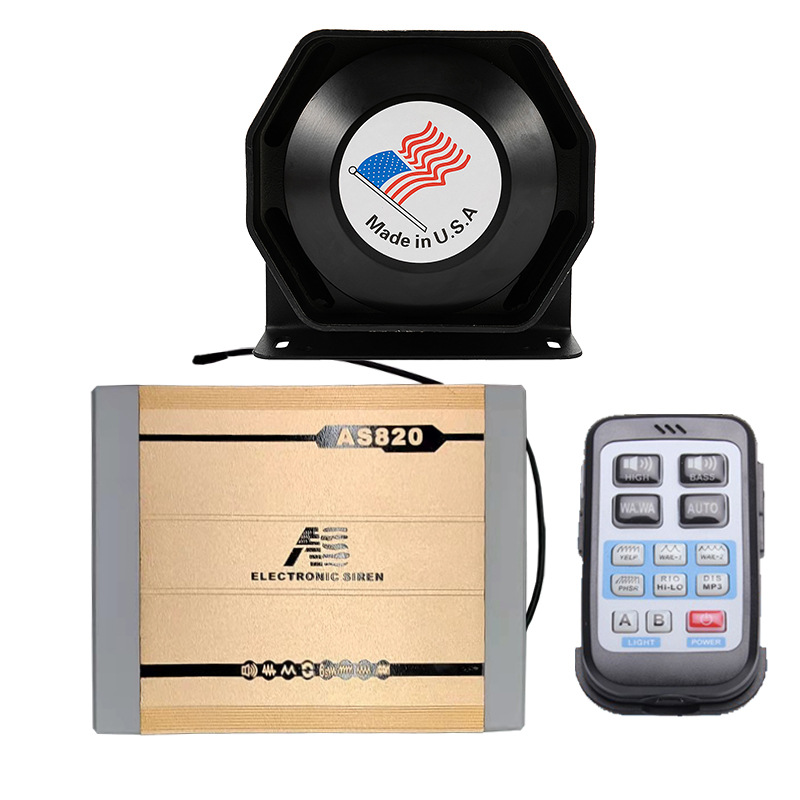 Car wireless alarm 12V car loudspeaker siren with multiple high-pitched horns AS820GH+ octagonal speaker