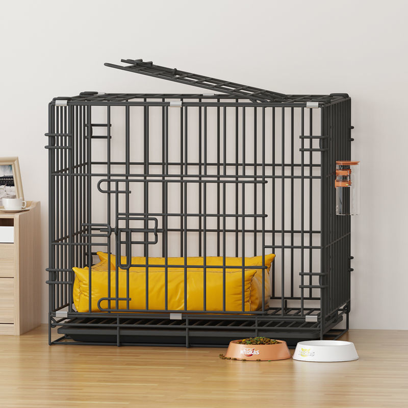 笼子批发宠物猫狗笼子小型犬兔子笼带厕所家用室内中型犬猫铁丝笼|ru