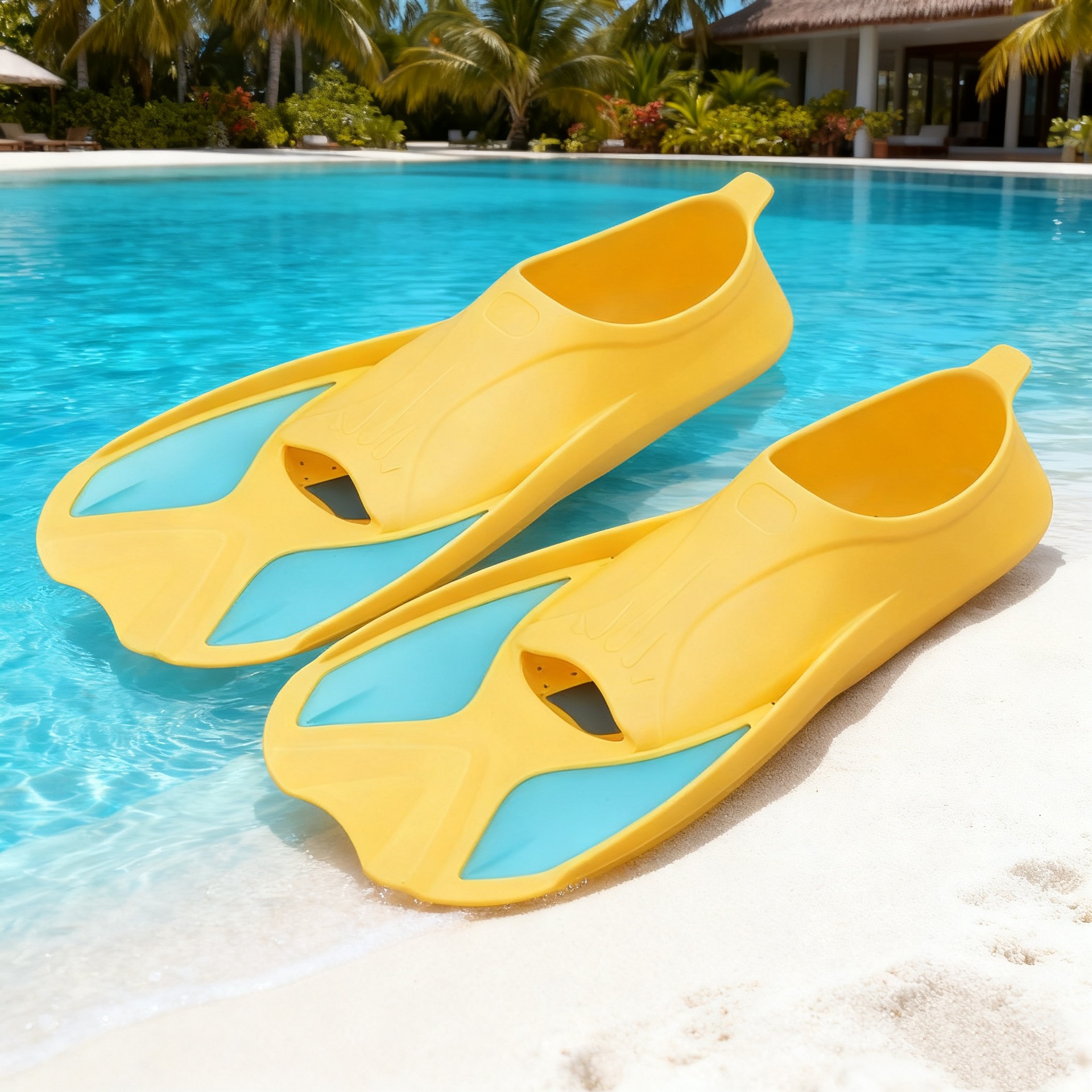 Children's Entry-Level Swimming Short Fins Training Special Short Fins Freestyle Professional Diving Equipment Duck Fins