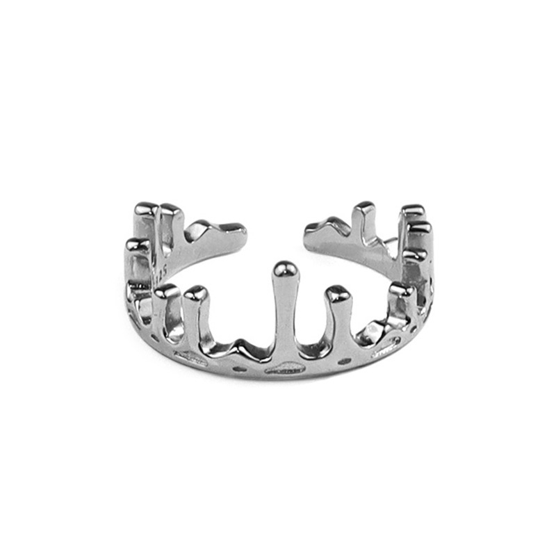 Korean version of the crownshaped opening adjustable irregular finger ringpicture8