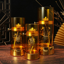 液体酥油灯斗烛供佛家用招财进宝财神灯供灯油灯烛台灯盏长明油灯