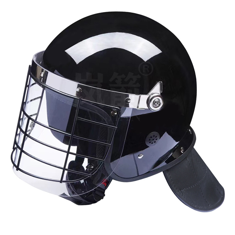 岚箭防护头盔欧式金属网格防护头盔保安头盔执勤盔保安器材安全帽