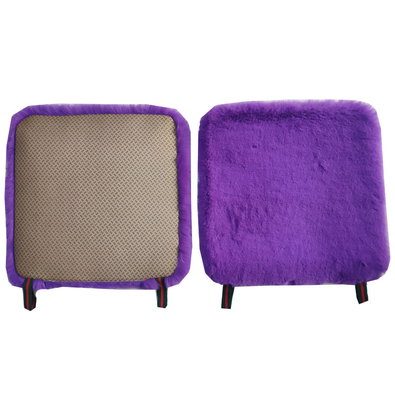 Autumn and Winter encryption thickened imitation rabbit fur three-piece car cotton cushion square cushion imitation wool car cushion without back cushion