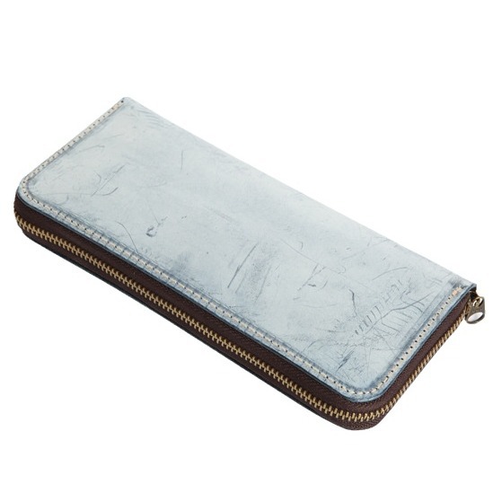 2025 nuevo estilo cuero cuero de vaca para hombres y mujeres carteras de cera de niebla cuero curtido vegetal suministro transfronterizo largo