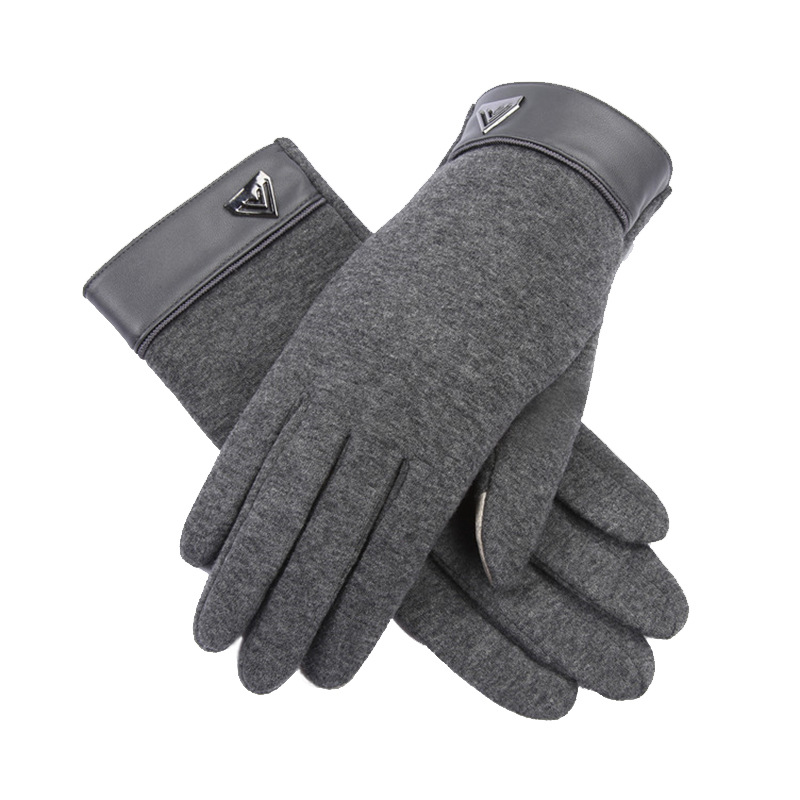 Warm gloves for men and women in winter, non-velvet Korean style students' outdoor cycling and riding touch screen warm velvet gloves