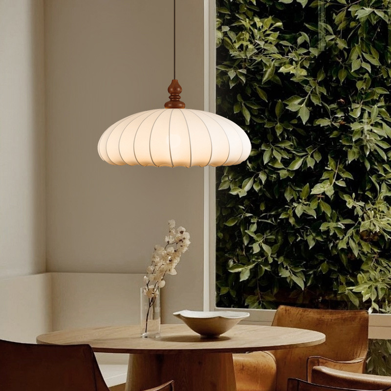 Lanterna del comedor 2026 nueva mesa de comedor de tela de viento tranquilo, estudio artístico creativo, sala de té, lámpara Zhongshan 222L
