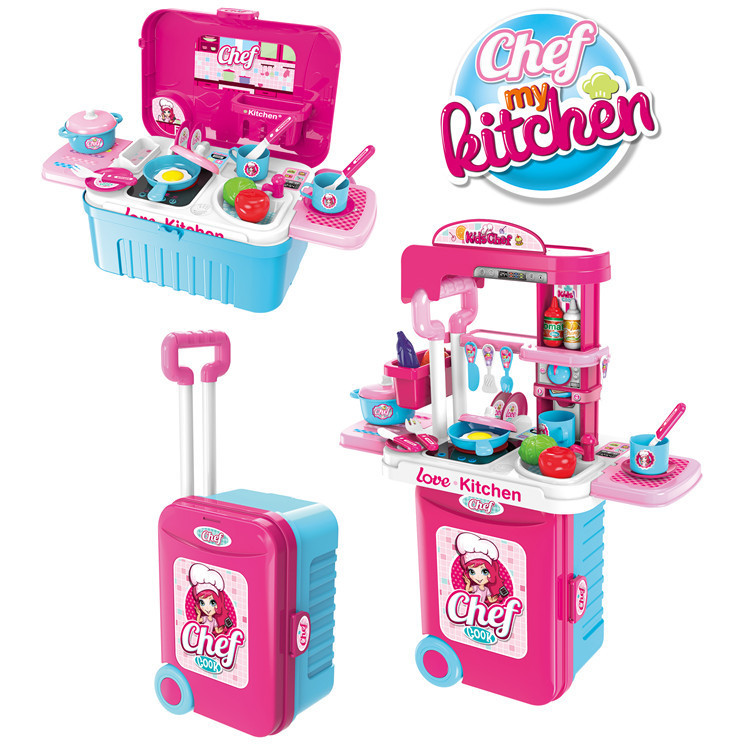 Los niños de vestir juguetes jugar casa trolley caso chica doctor herramienta traje caja médica kindergarten regalo de cumpleaños