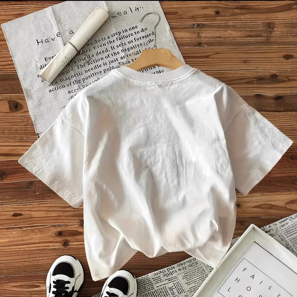 Cotton Printed Summer New Loose All-match Retro T-shirt Top For Women