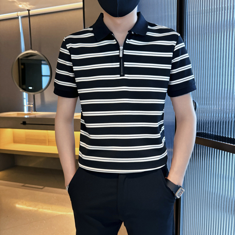 夏季新款短袖Polo衫男士韩版修身透气翻领半袖T恤A3121