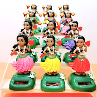 New Hawaiian Solar Grass Skirt Girl Doll Swinging Car Interior Accessories Ornaments Toys Hot Selling