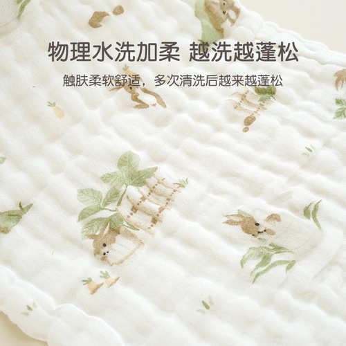 Baby Face Towel New Summer Baby Bib Infant Washcloth Toddler Small Towel Wholesaler Six Layer Bubble Cotton Children's Drool Cloth