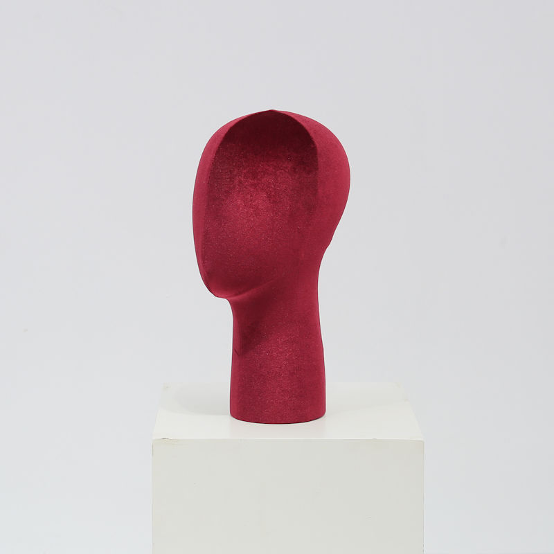 Terciopelo de color B sombrero cabeza cabeza de ropa tienda de exhibición decoración maniquí cabeza de simulacro de desarrollo cabeza de color