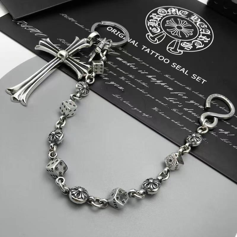 Jumping Cross Flower Ball Dice S Buckle Bag Chain Trendy Personality Cross Pants Chain Bag Hanging Chain