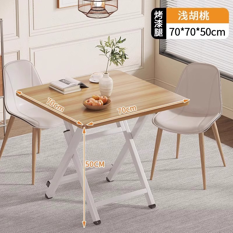 Mesa de comedor plegable, mesa redonda simple, mesa de alquiler, mesa portátil al aire libre, mesa de comedor cuadrada