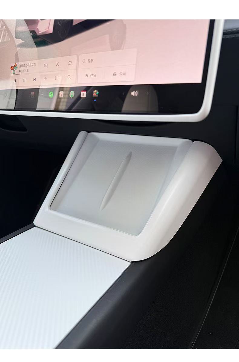 Suitable for Tesla's New Version of Model Y/3 Central Control Wireless Charging Trim Protective Cover Interior Accessories Color Change