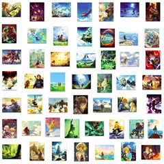 50 pieces Zelda The Legend of sticker skateboard guitar water cup suitcase PVC waterproof sticker wholesale