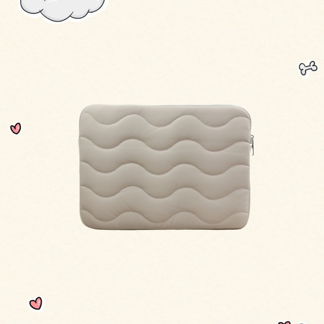 New quilted stress-relief computer bag, lightweight waterproof laptop sleeve bag, business commuter tablet bag