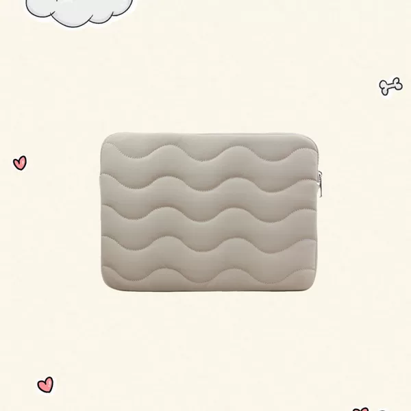New quilted stress-relief computer bag, lightweight waterproof laptop sleeve bag, business commuter tablet bag