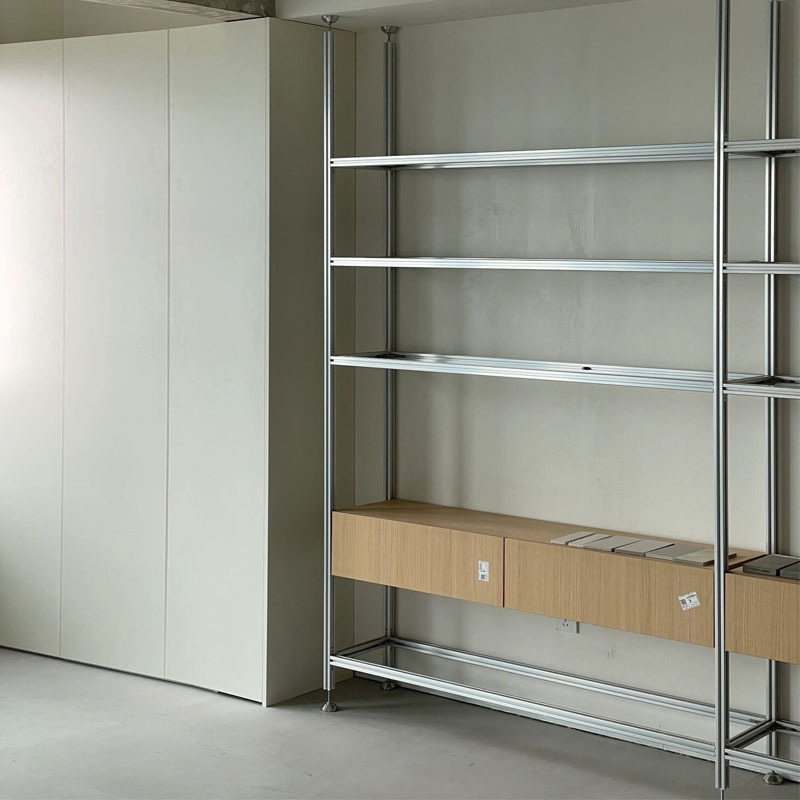 장식용 디스플레이 랙 사무실 금속 디스플레이 랙 다층 미니멀리스트 책장 파티션 스토리지 랙 거실 입구