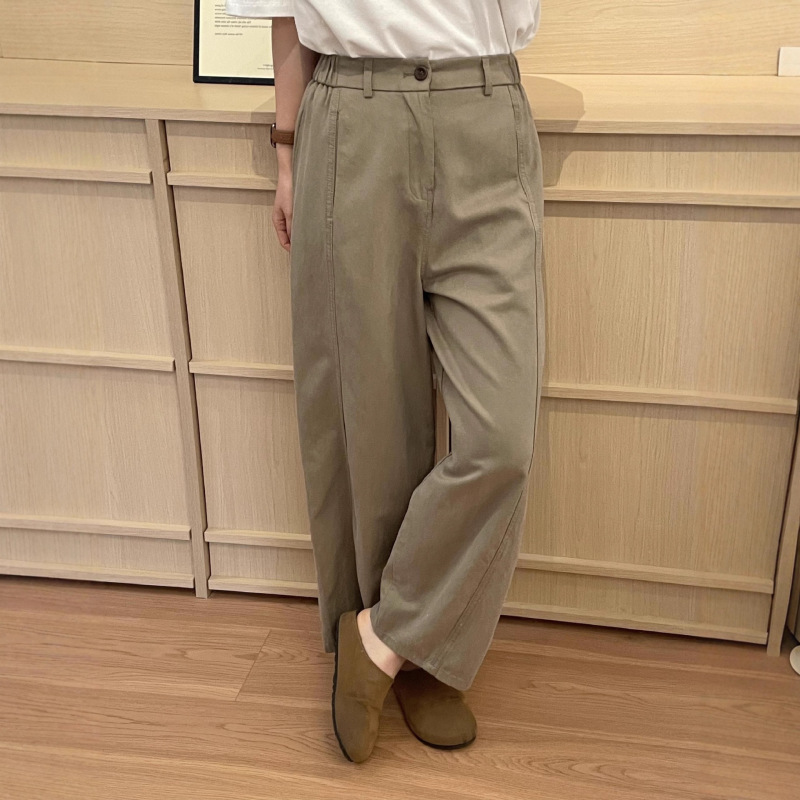 九分休闲直筒裤女大码秋季2025新款胖妹妹mm宽松显瘦工装阔腿裤子|undefined