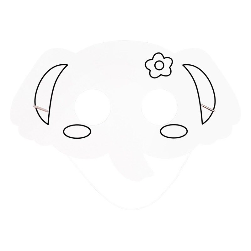 Creativo DIY pintado a mano máscara de dibujos animados estudiante hecho a mano animal graffiti máscara niños interactivo colorear pequeño regalo