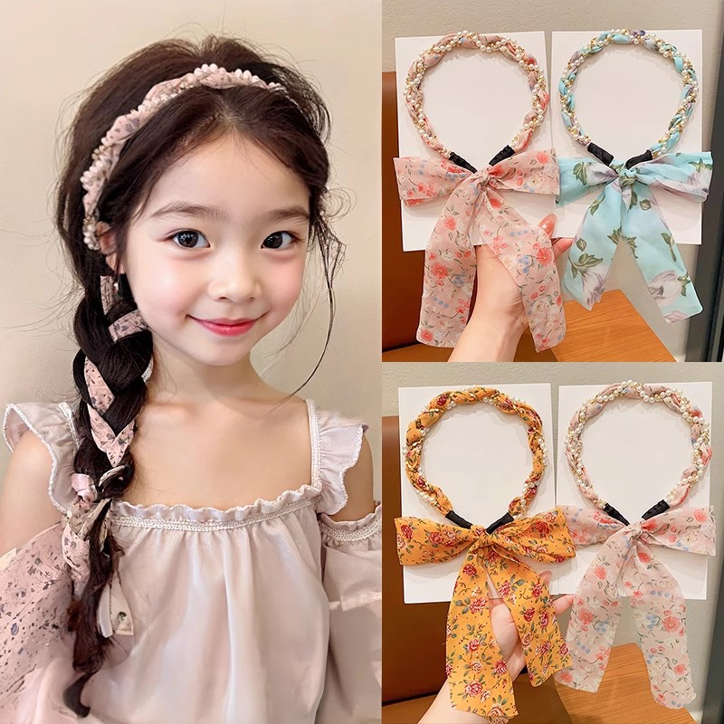 Super inmortal flor triturada correa de cabello correa de cabello correa de perlas primavera correa de cabello correa de cabello correa de cabello niños trenzados correa de cabello