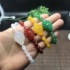 ブラジルの氷種の紅玉髄瑪瑙狐のブレスレット玉髄九尾狐のブレスレットは簡単です。