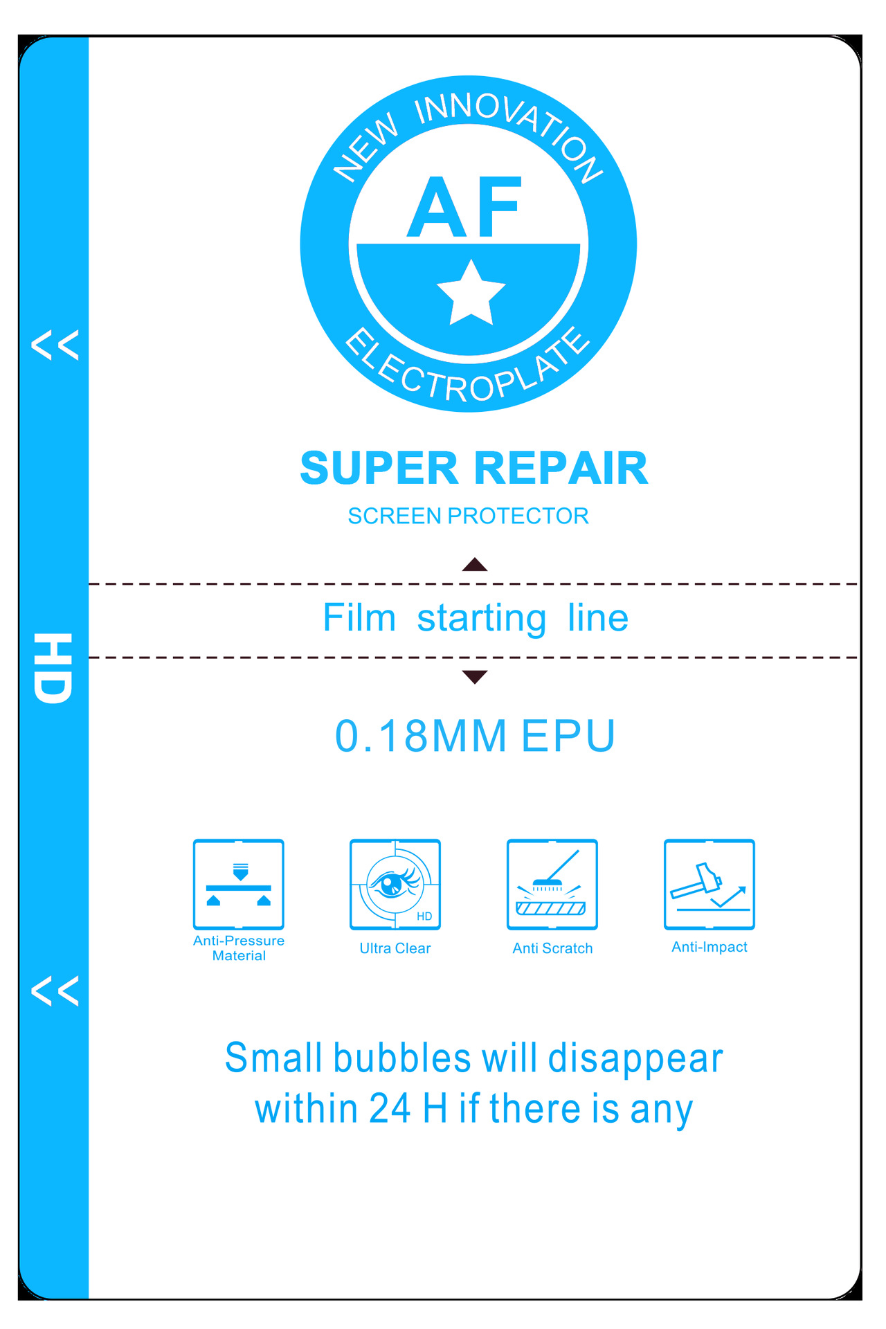 Máquina de corte Película de gel universal de 8 pulgadas y 11 pulgadas Consumibles de TPU Protección ocular mate HD Película cuadrada antivisera Película de curado UV