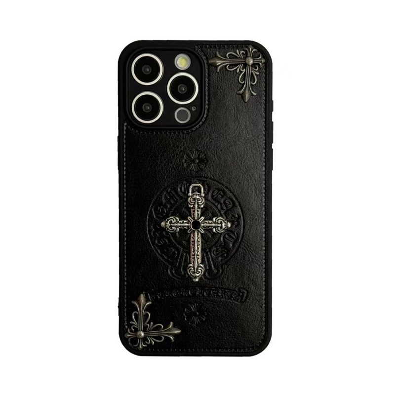 潮牌金属适用iphone15promax手机壳苹果16pro立体十字架个性13plu|undefined