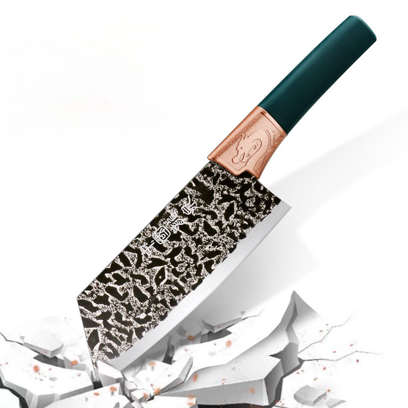 Cuchillo de cocina de Longquan forjado a mano cuchillo de cocina afilado cortar y cortar dos usos de acero inoxidable platos Yangjiang sin