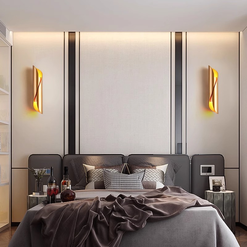 Lámpara de pared de lujo ligera transfronteriza sala de estar hotel apartamento pasillo dormitorio lámpara de noche personalidad creativa restaurante lámpara de pared de alta gama