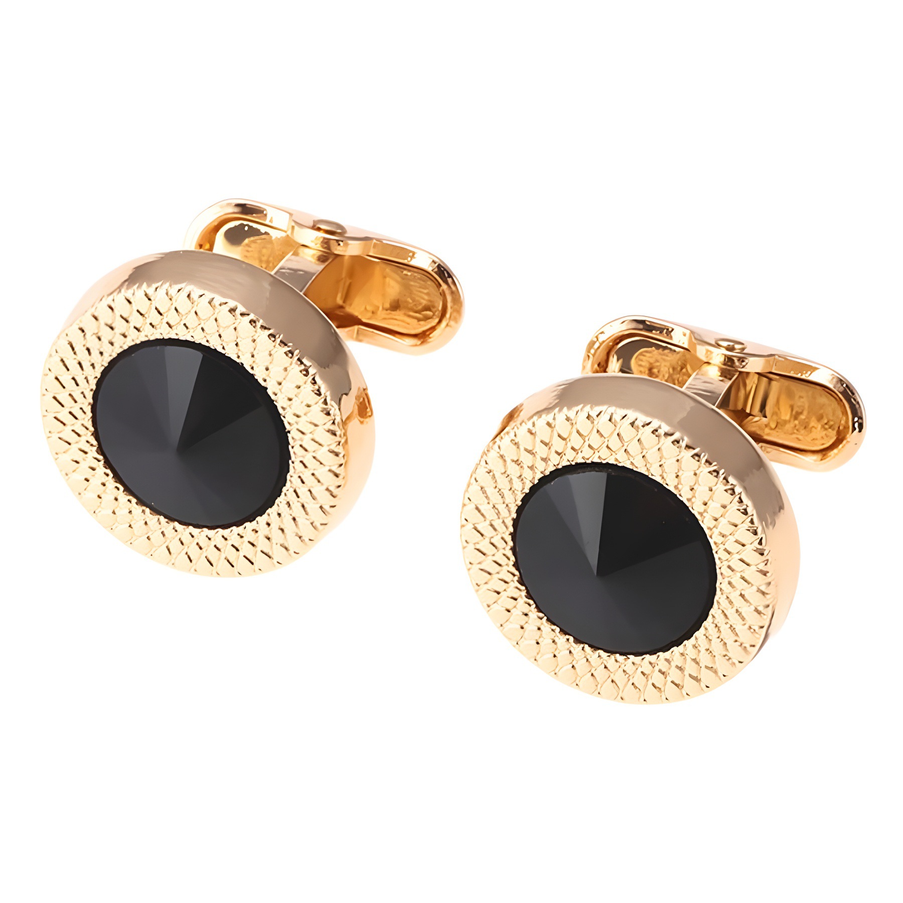 Neue runde diamant kristall manschettenknöpfe mode Französisch business hemd_voghion.com