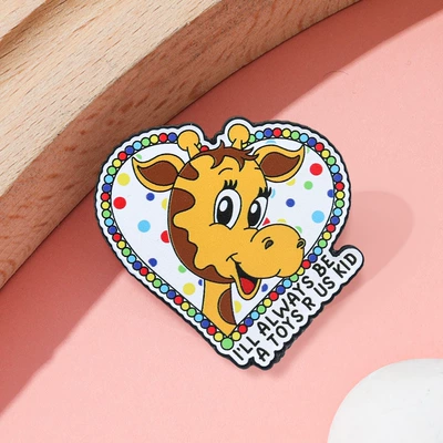 Animated Toy City Badge Cute Giraffe Brooch Kawaii Animal Enamel Gift Backpack Pendant