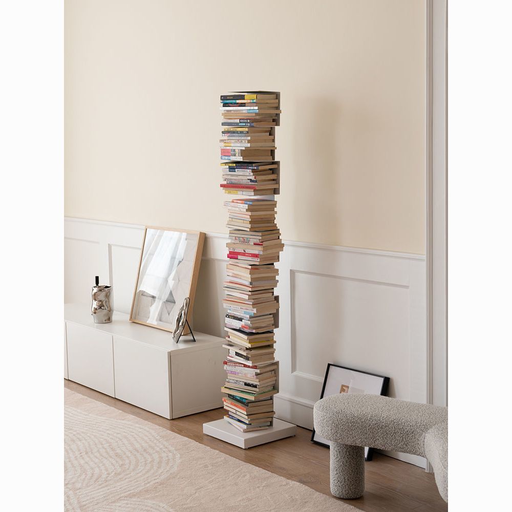 Bookshelf Invisible Floor-Standing Bookshelf Storage Rack Steel Household Bookshelf Iron Bookshelf Storage Rack Three-Dimensional Invisible Bookshelf