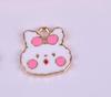 Cute rabbit, metal pendant, earrings, necklace and bracelet with accessories, wholesale