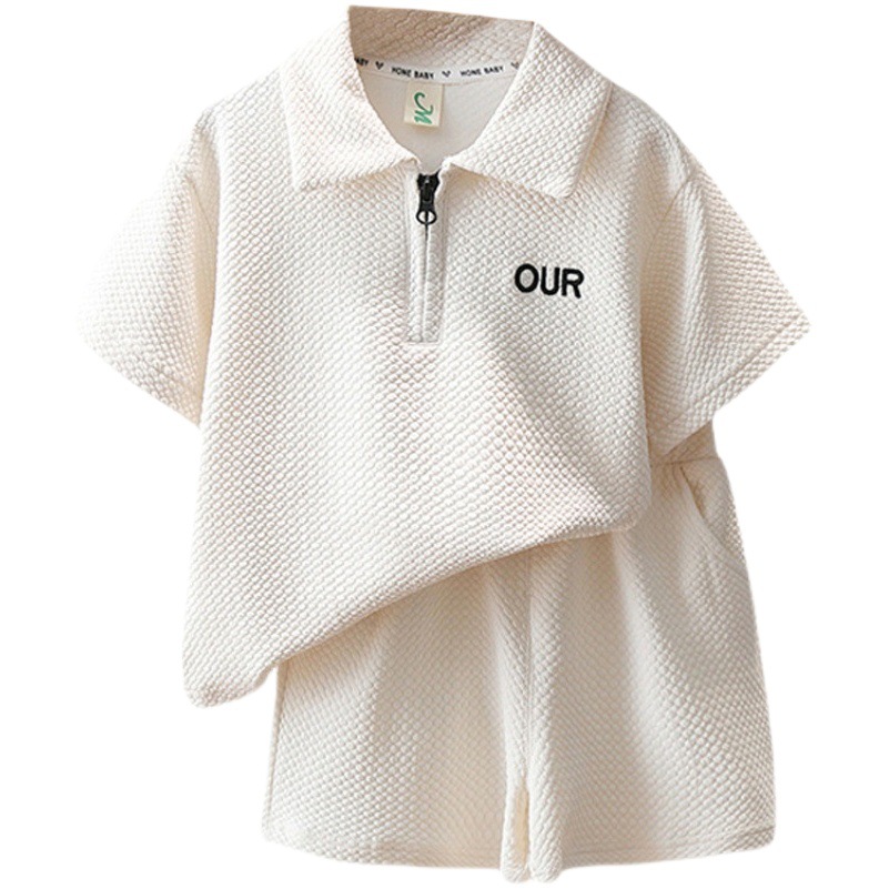 Conjunto de Verano para Niños 2908, Estilo 2026, Conjunto de Dos Piezas de Manga Corta, Ropa de Verano para Bebés, Transpirable, Moderna y a la Moda
