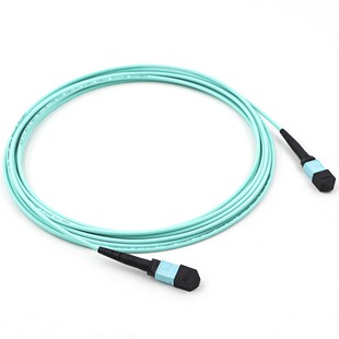12/24 core MPO multimode OM3 fiber jumper 40/100G 3.0mmLSZH water green backbone cable prefabrication
