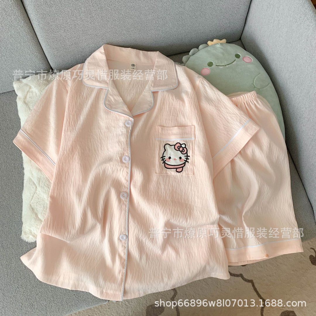 Zd-2341-2002#pink scarf KT cat