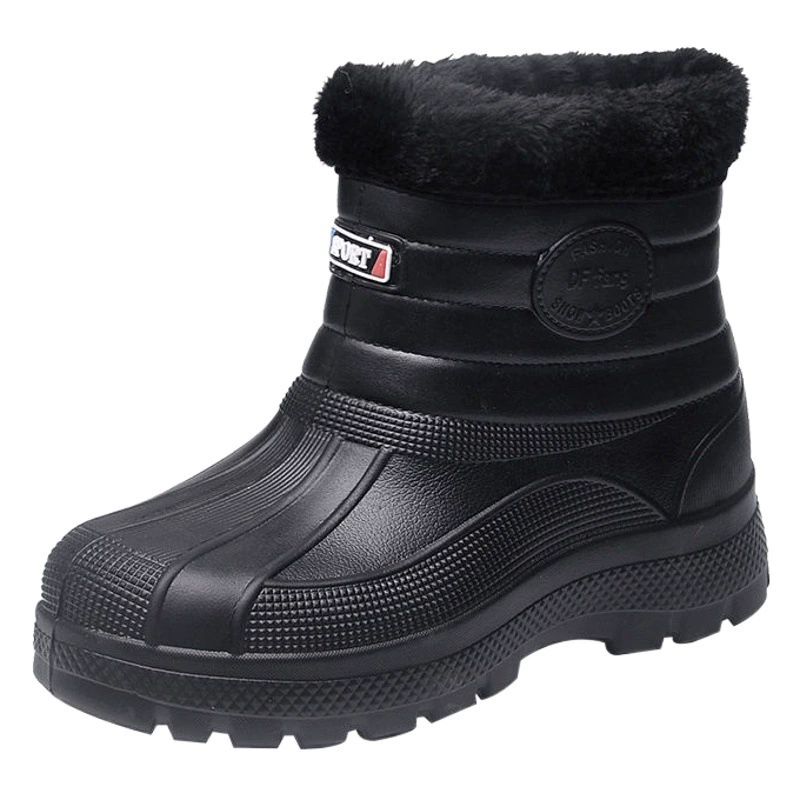 2021 новые мужские Холодостойкие черные хлопковые сапоги из ЭВА, Нескользящие износостойкие, сверхлегкие теплые непромокаемые кухонные рабочие ботинки