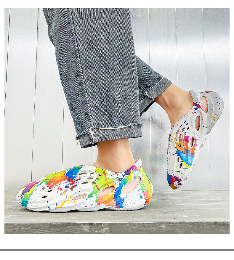 Sandali romani da esterno di tendenza Instagram con nuovo buco mimetico estivo oversize per scarpe da spiaggia da uomo_voghion.com