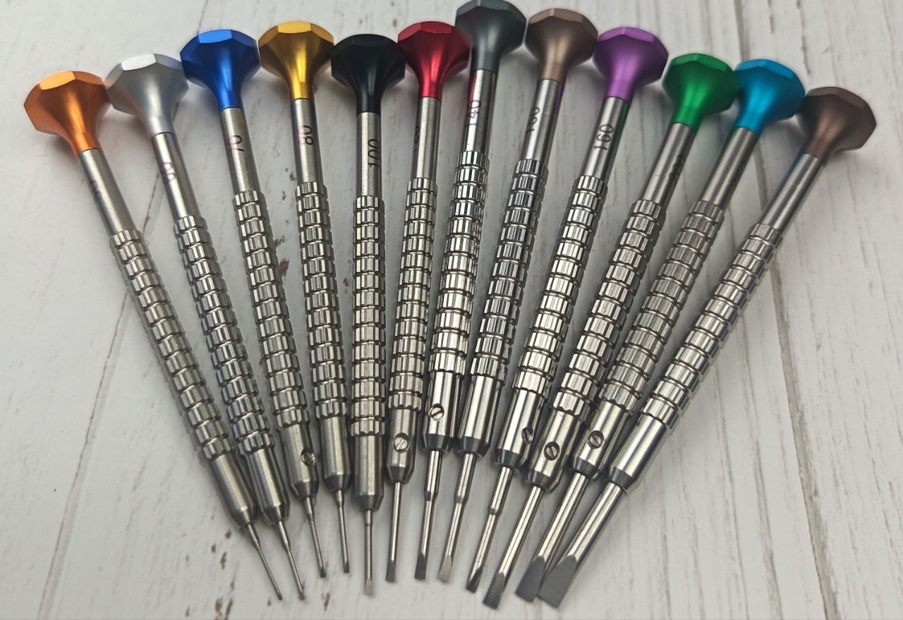 LINGHUI 시계 수리 도구 스크루 드라이버 볼 베어링 시계 스크루 드라이버 배치 노즐 12 모델