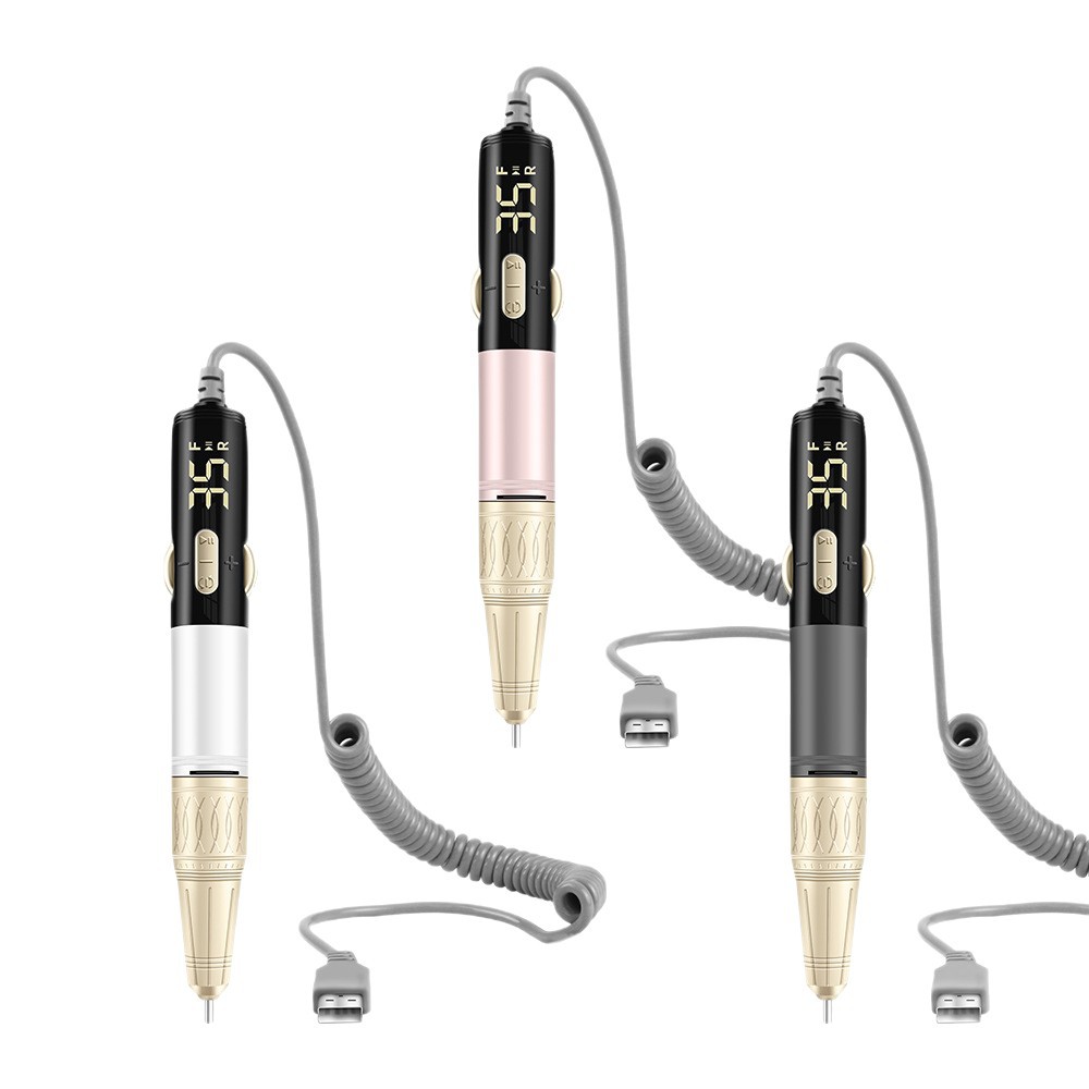 Nuevo amolador de uñas transfronterizo USB amolador de uñas portátil 35000 rotación conjunto de herramientas de descarga de uñas venta caliente transfronterizo