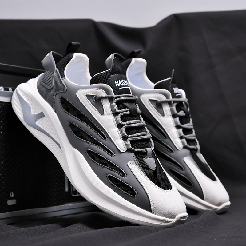 鞋子男款20233春夏新款男士休閒鞋飛織透氣低幫跑步鞋潮流韓版男