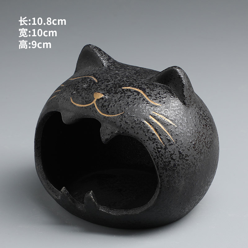 Ceniciero de gato de dibujos animados encantador creativo de cerámica doméstica gran cigarrillo de moda personalidad de automóvil a prueba de viento a prueba de cenizas volantes image 6