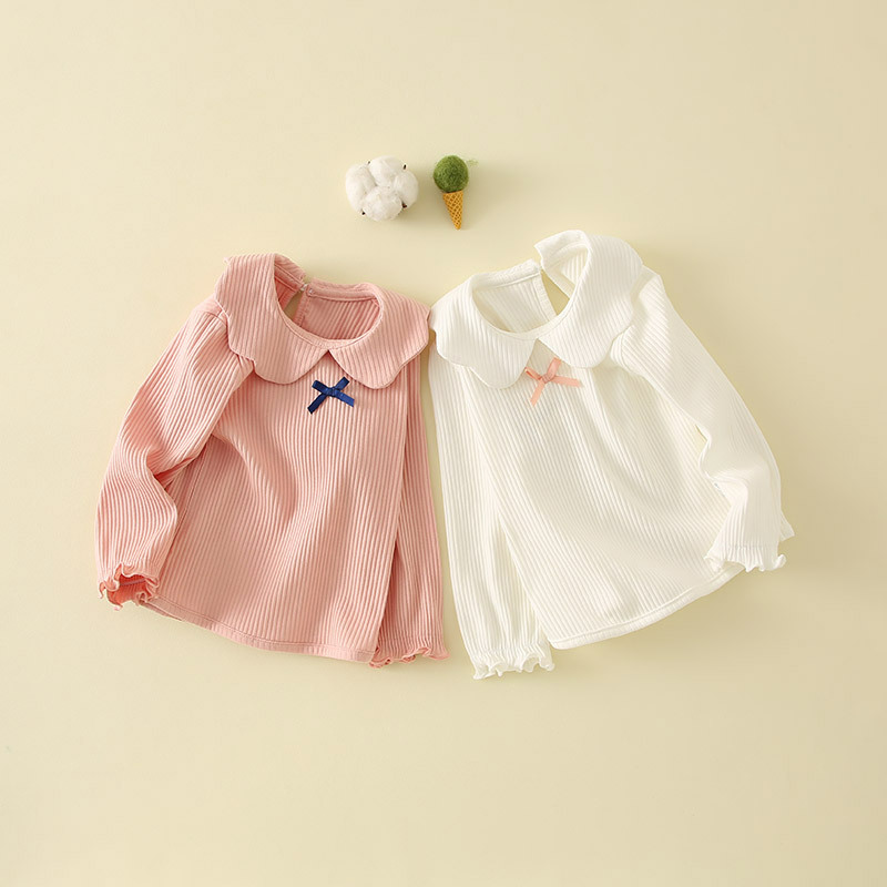 Spring and Autumn Women's Children's Outerwear Long Sleeve T-shirt New Children's Base Shirt A Class Innerwear Baby Base Top