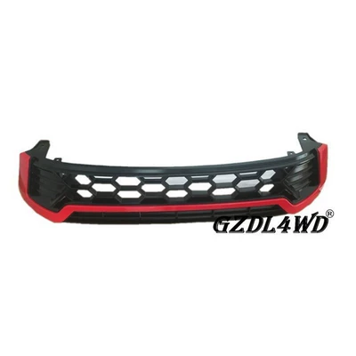 Suitable for Toyota Hilux Revo Front Grille, Pickup Truck Off-Road Front Grille Plastic Modification Parts (Zhongwang) - red-with-light