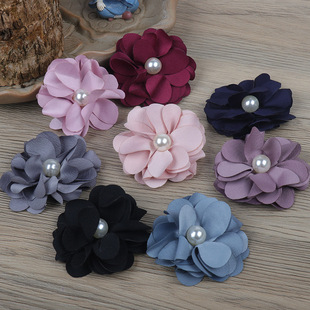 Source manufacturers 5.5cm fabric flower shoes flower shaping sub-fiber cloth clothing accessories clothing accessories accessories